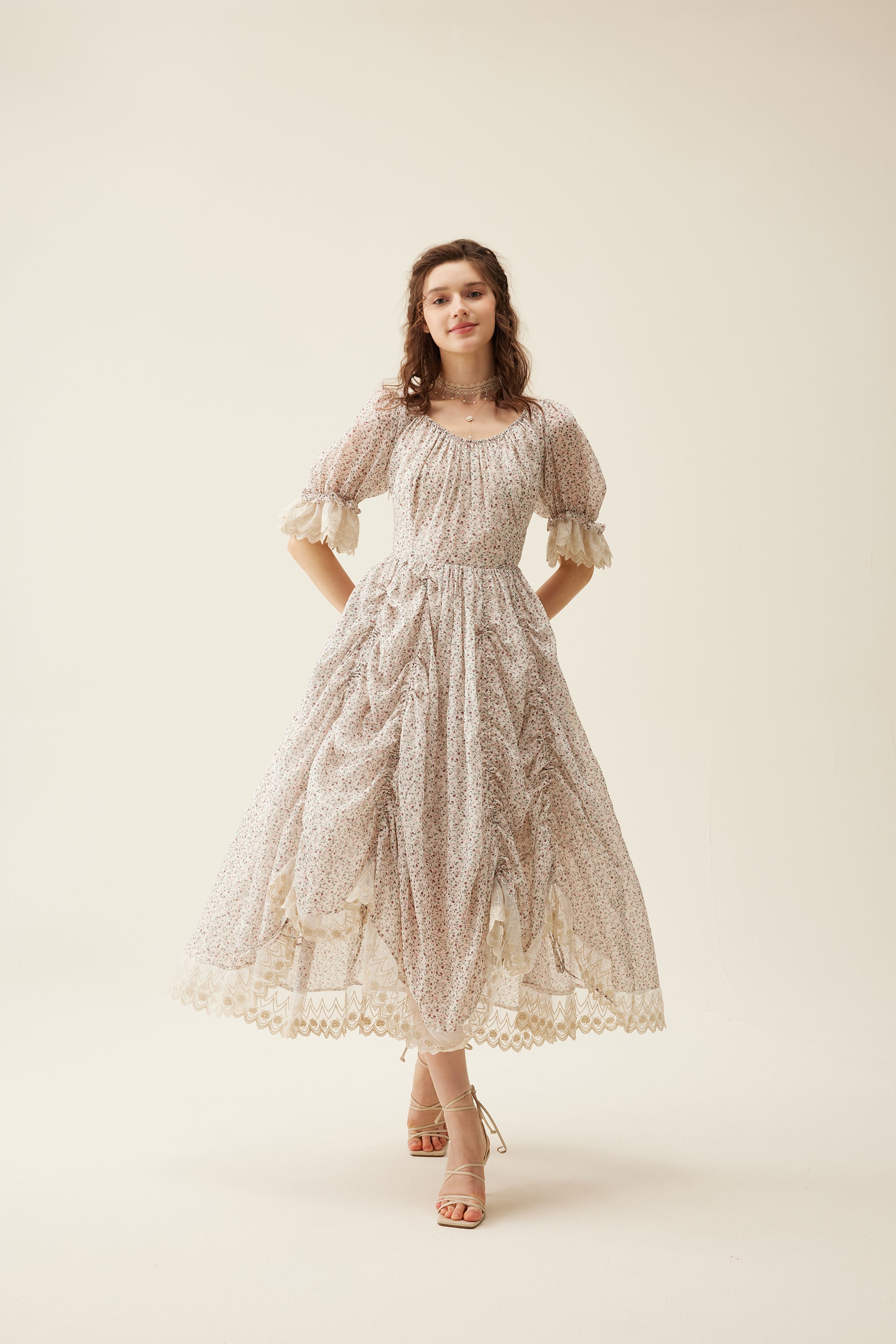 Elowen 27 | Lace velvet dress gown ( 2 way to wear )