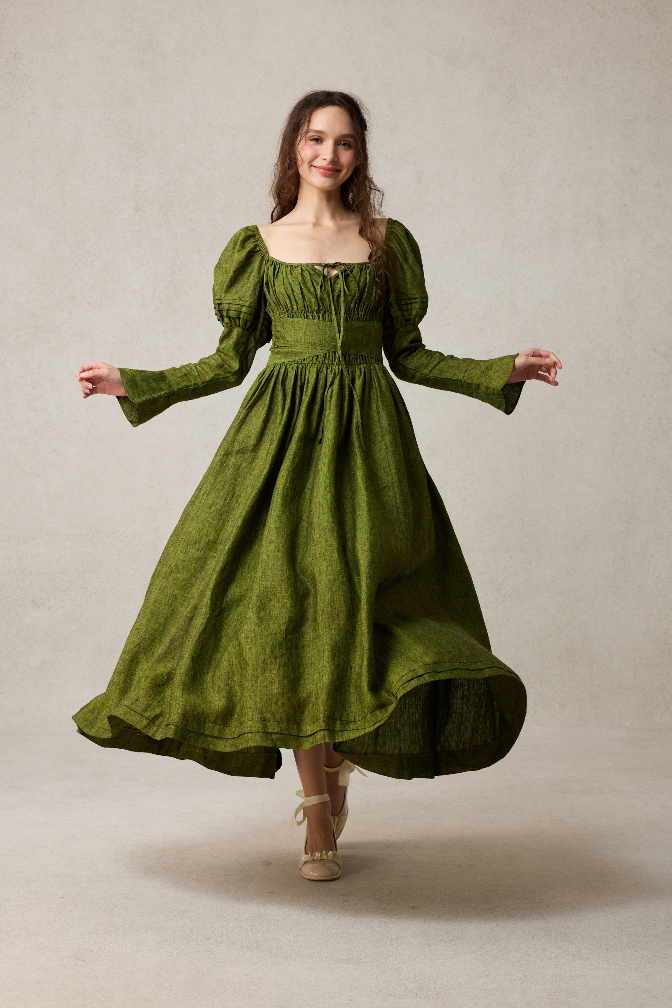 Paisley 11 | Elegant Floral Linen Dress