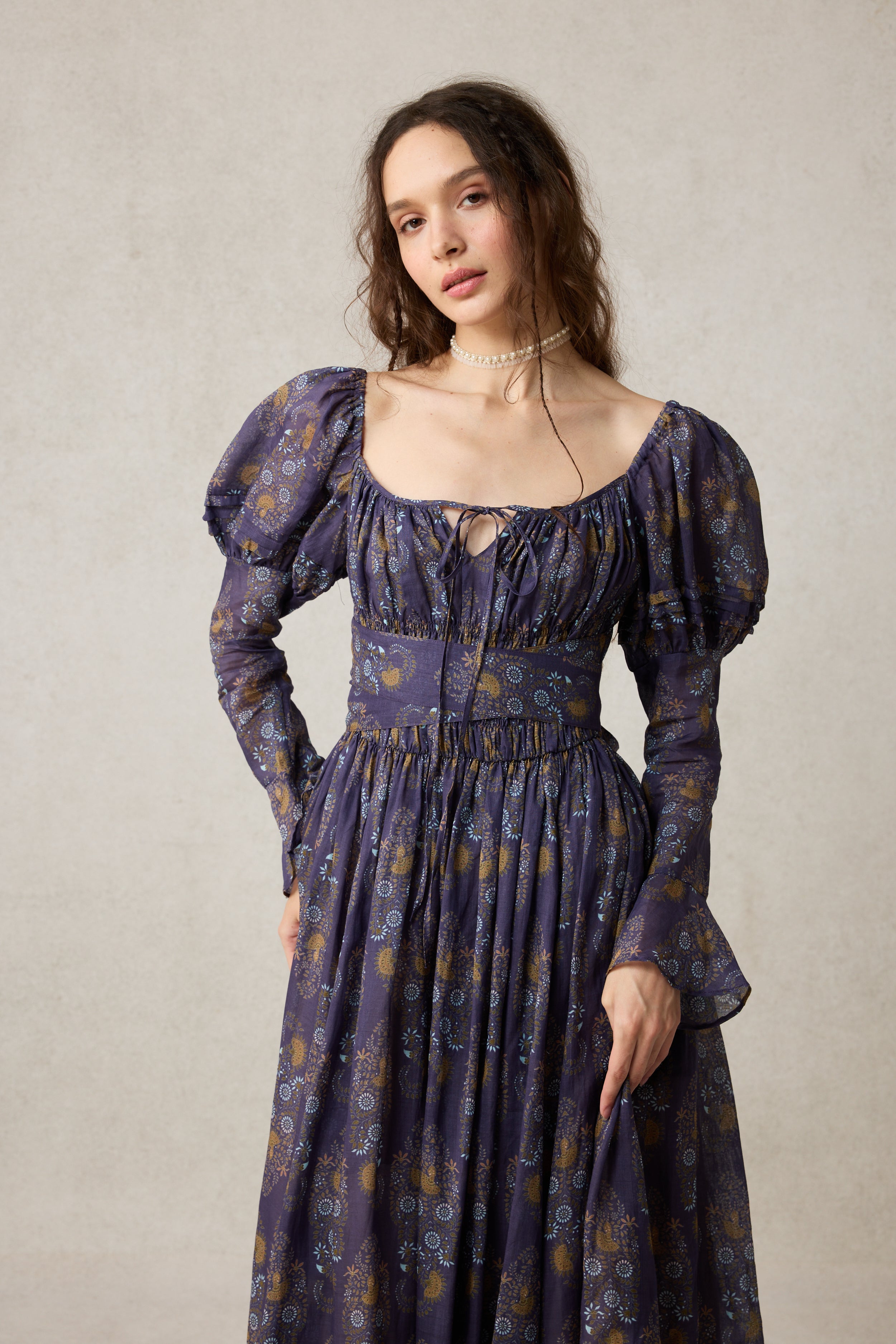 Paisley 11 | Elegant Floral Linen Dress