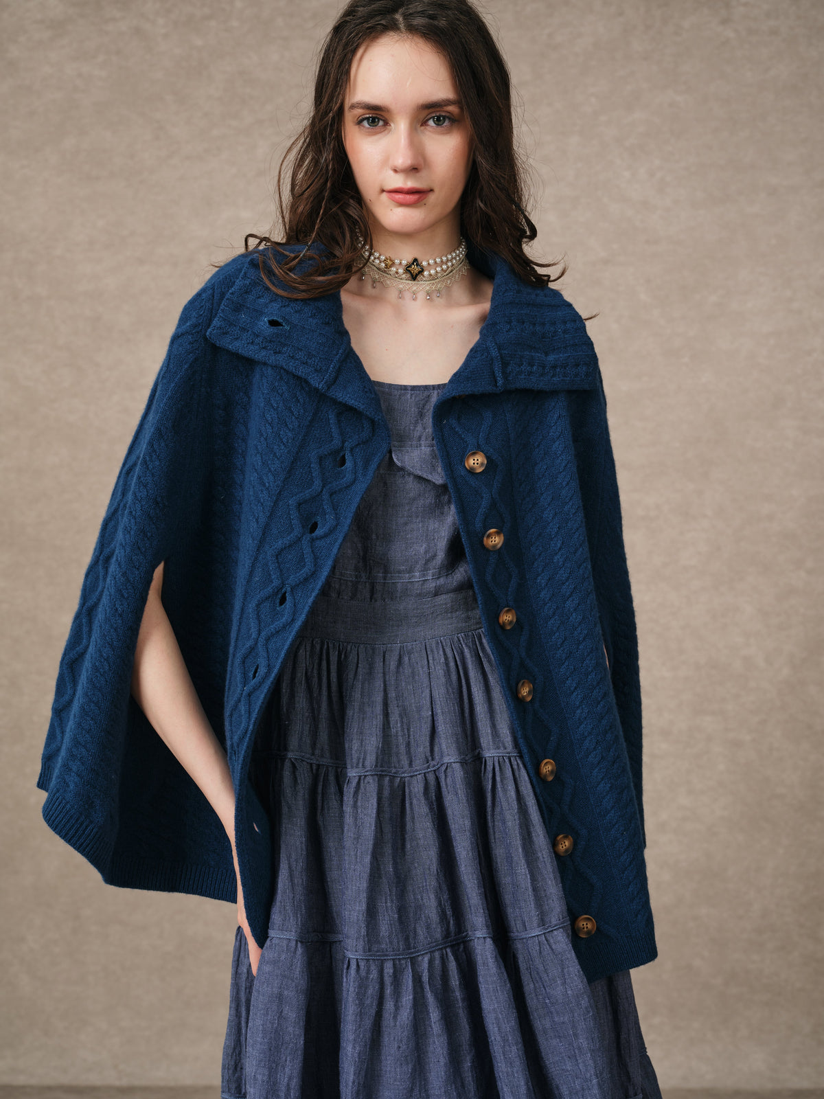 Fleece Cloud | Oversized 100% Wool Knit Poncho