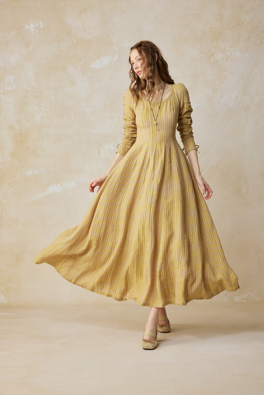 Crystal 17 | Victorian maxi linen dress