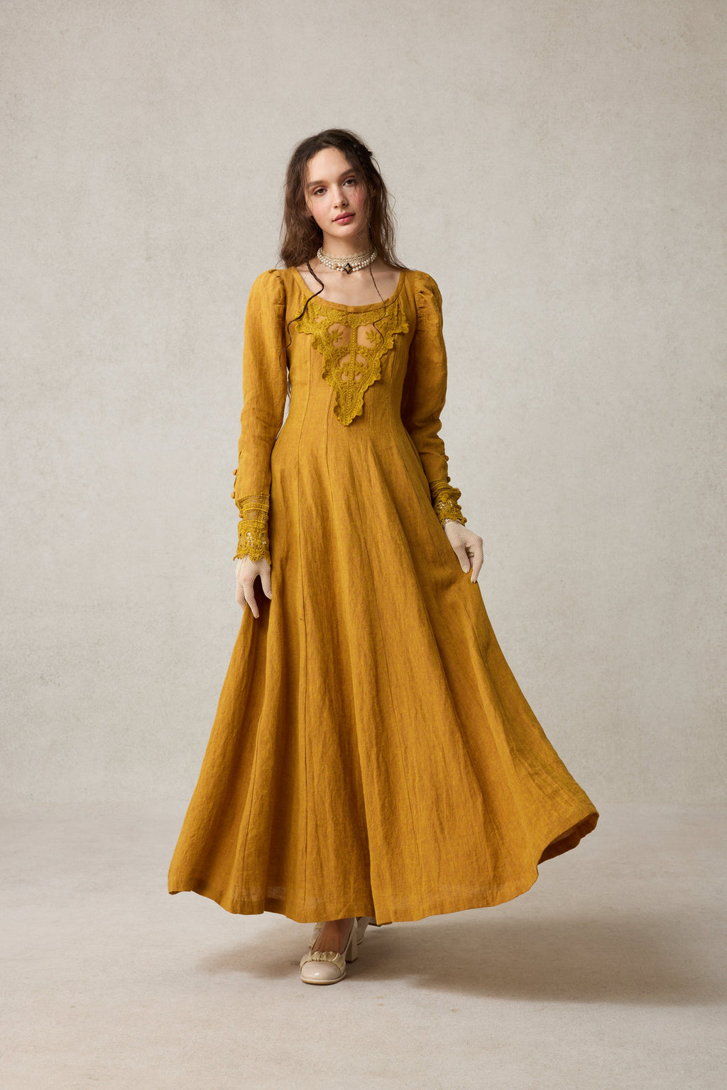 Azalea 23 | Linen Corset Evening Dress