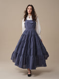 Heather 12 | Linen Apron Maxi Dress