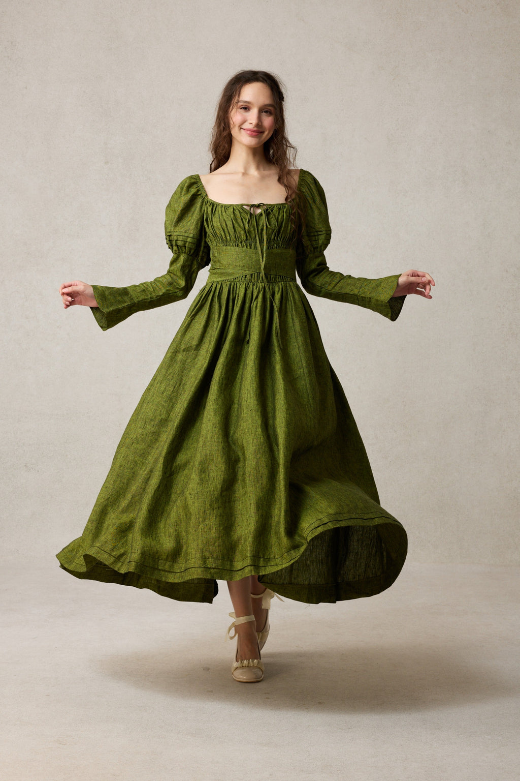 Paisley 11 | Elegant Floral Linen Dress
