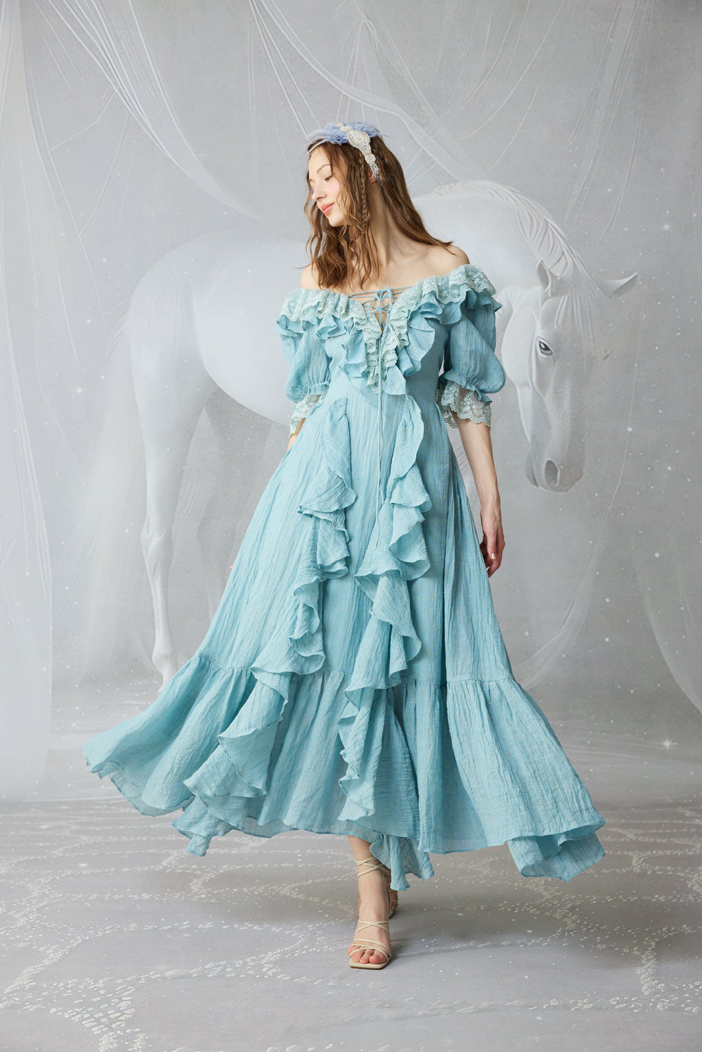Dewdrops 16 | Maxi Linen Dress Gown