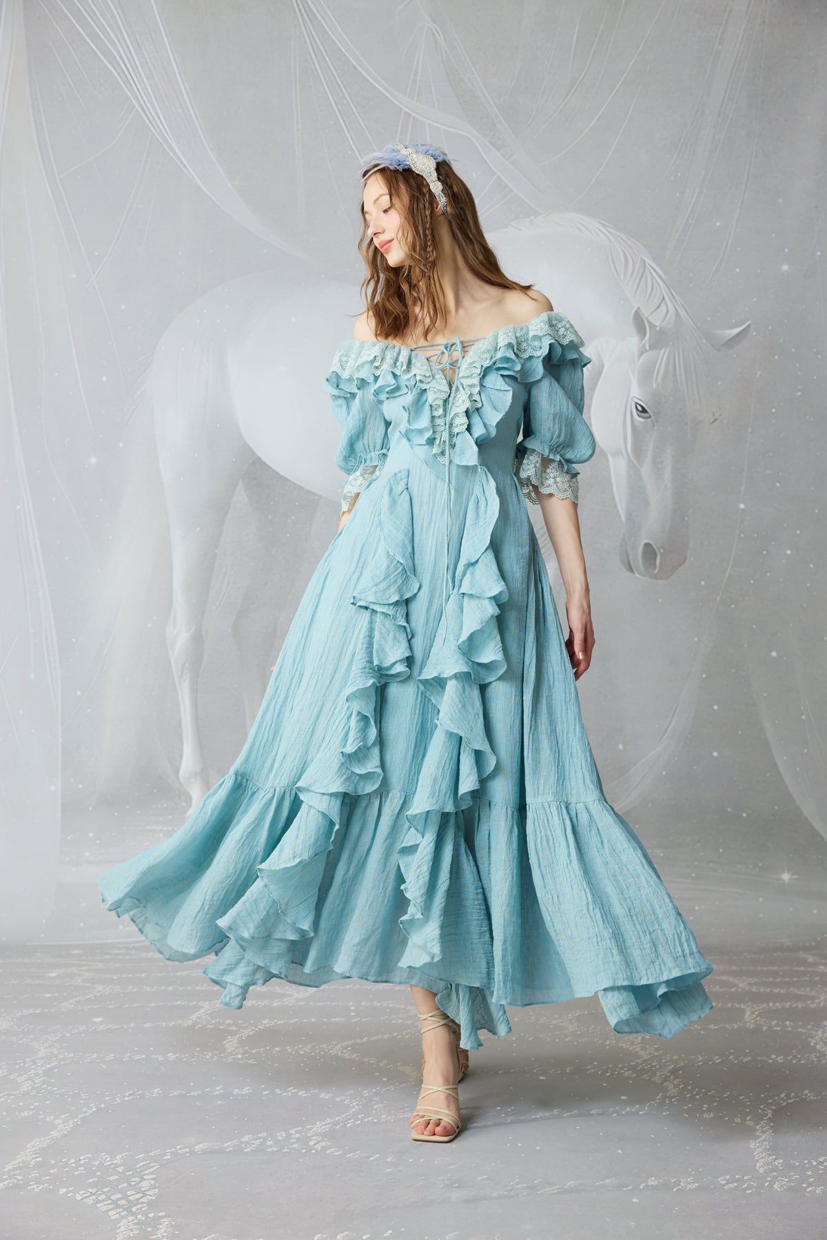 Dewdrops 16 | Maxi Linen Dress Gown