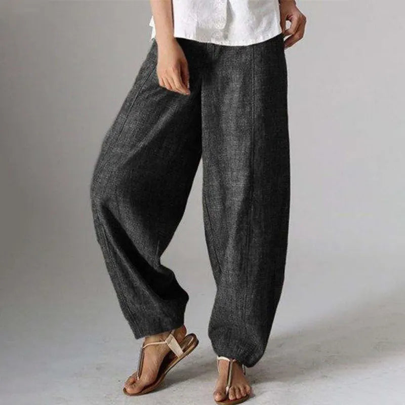 Casual Loose Cotton Line Comfy Pants
