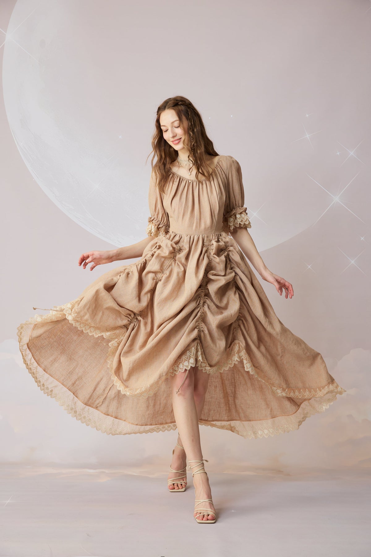 Elowen 27 | Lace velvet dress gown ( 2 way to wear )