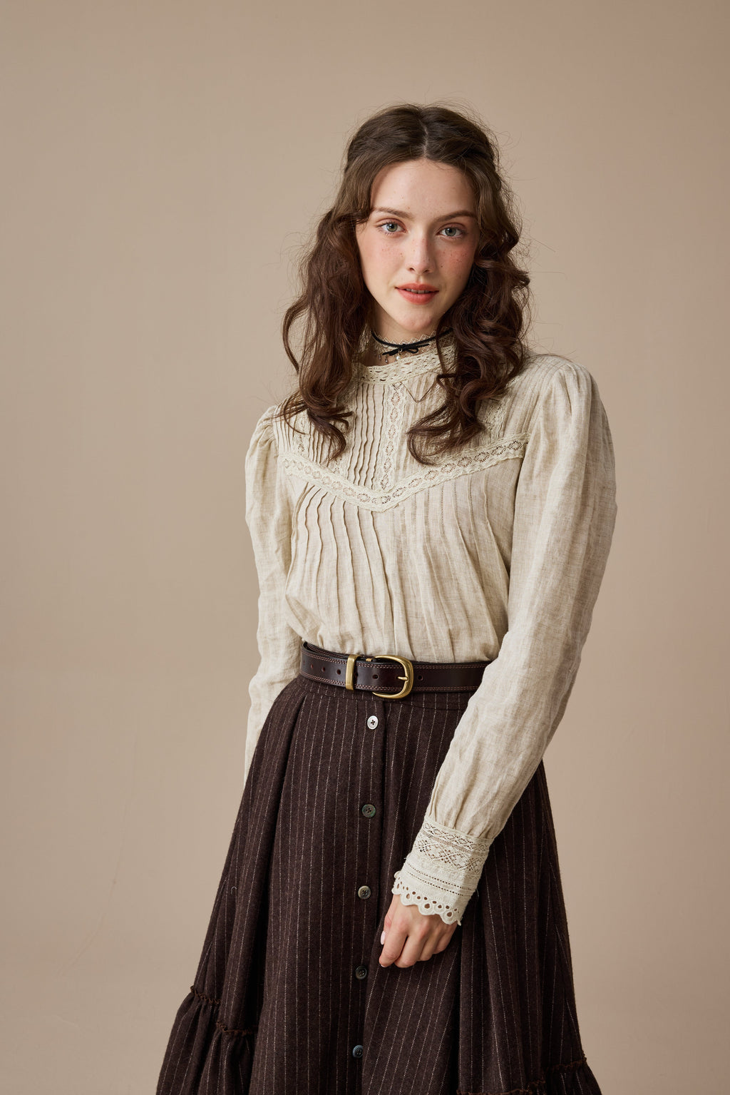Minna 21 | Edward Linen Lace Blouse
