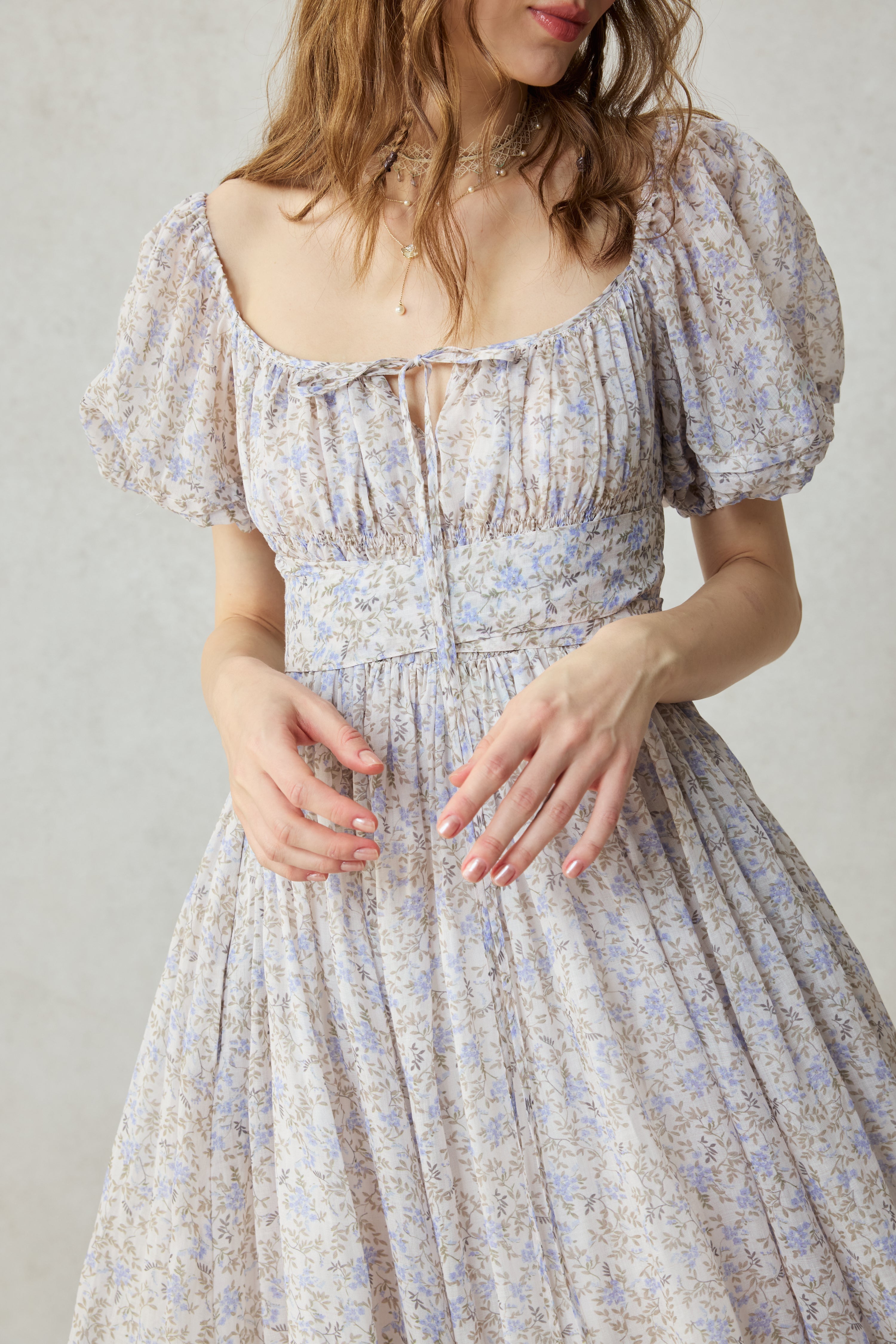BERGAMOTE 20 |Floral Linen Dress