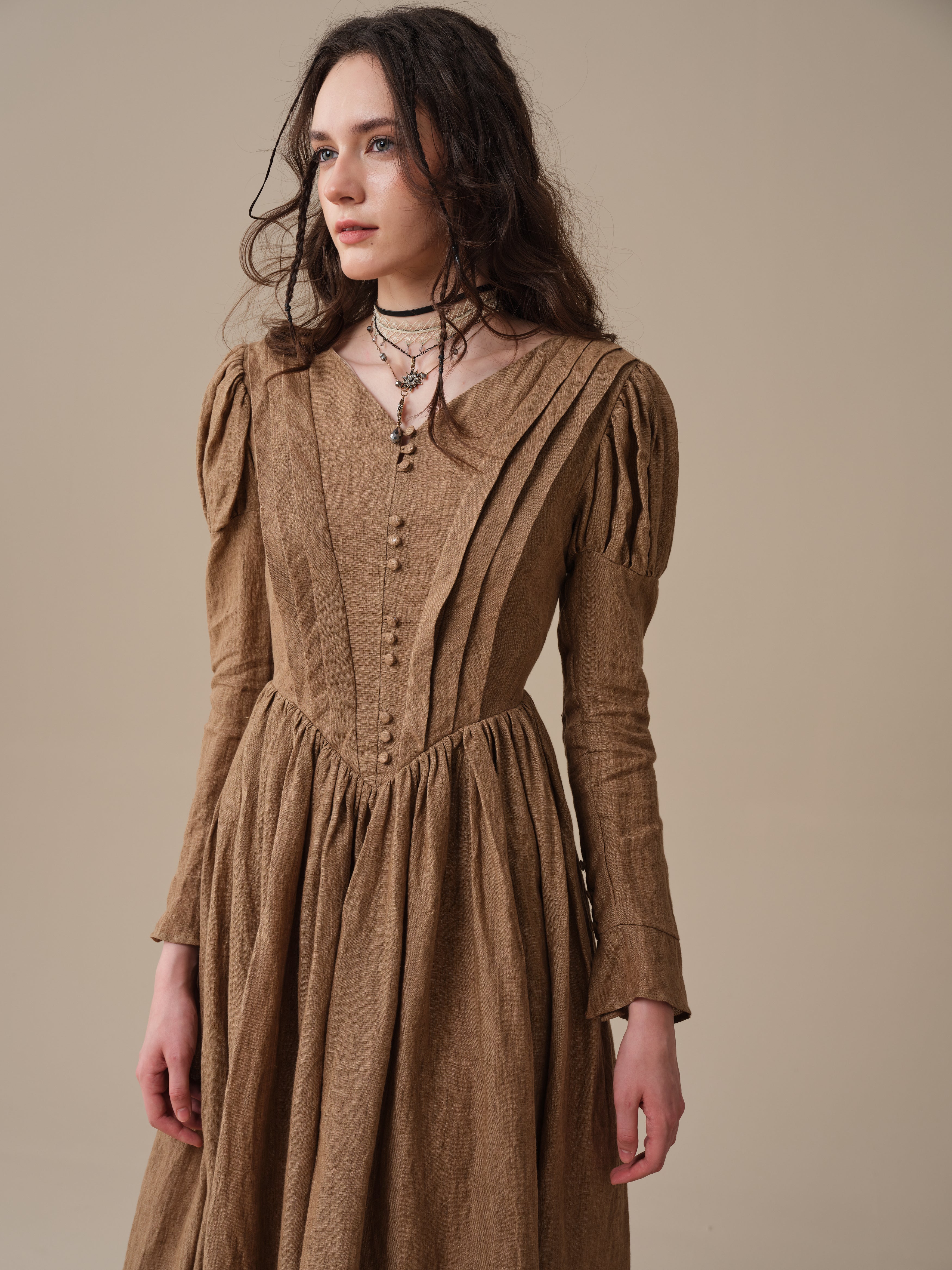 Madder 05 | Tailored Linen Corset Dress