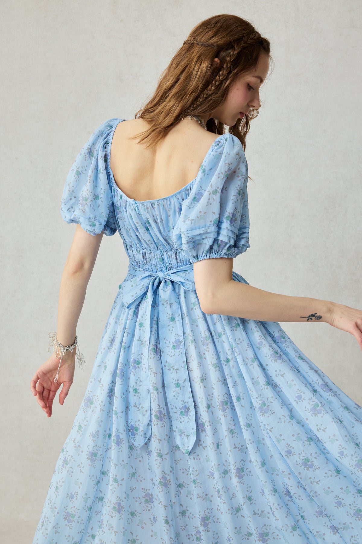 BERGAMOTE 20 |Floral Linen Dress