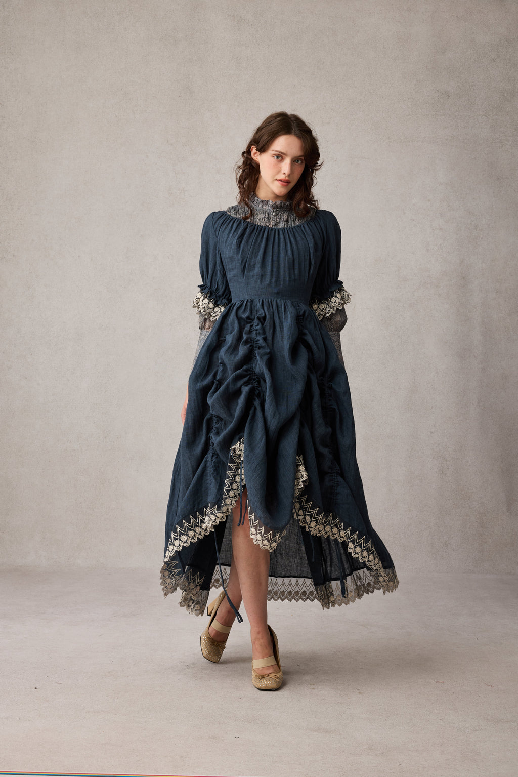 Elowen 27 | Lace velvet dress gown ( 2 way to wear )