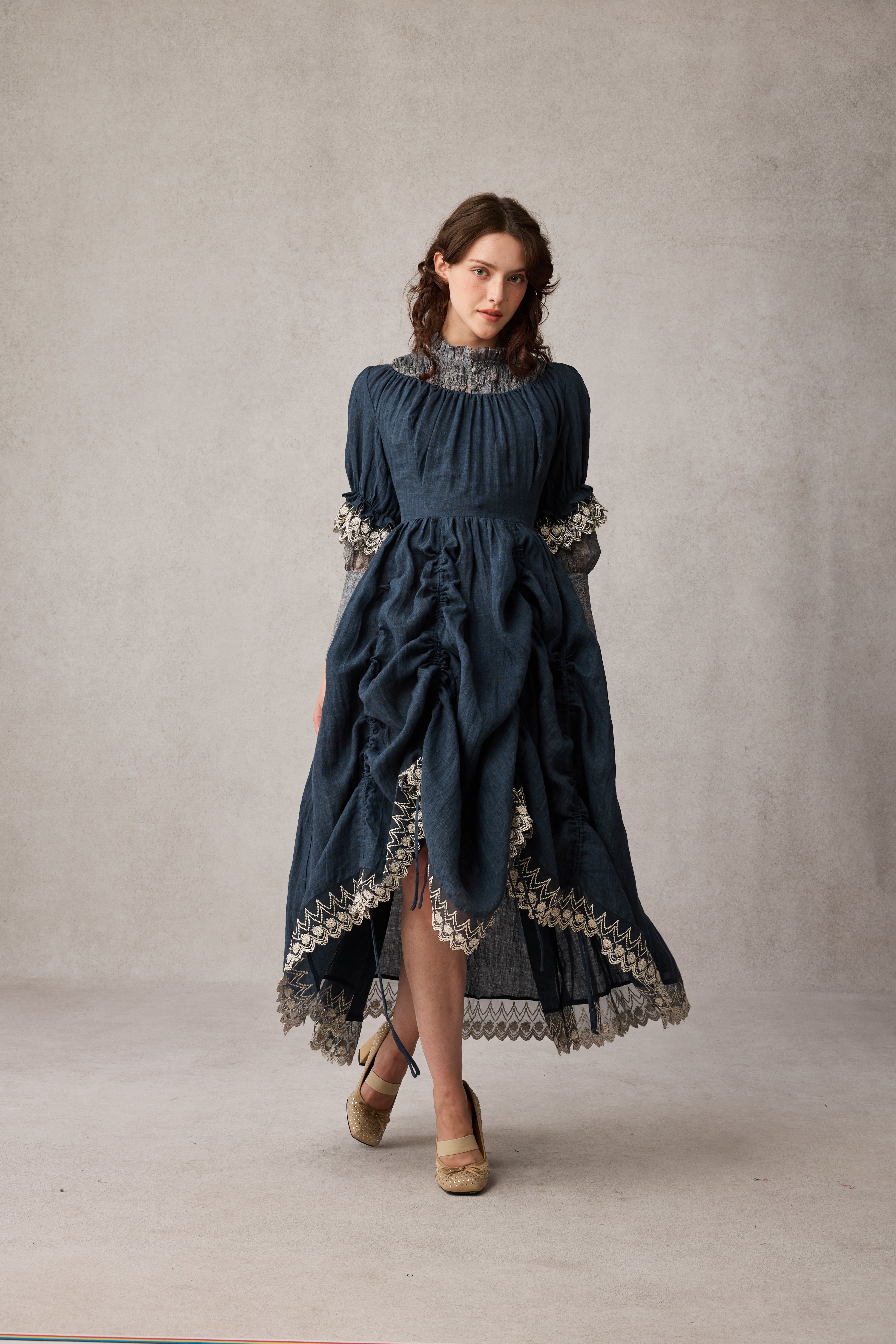 Elowen 27 | Lace velvet dress gown ( 2 way to wear )