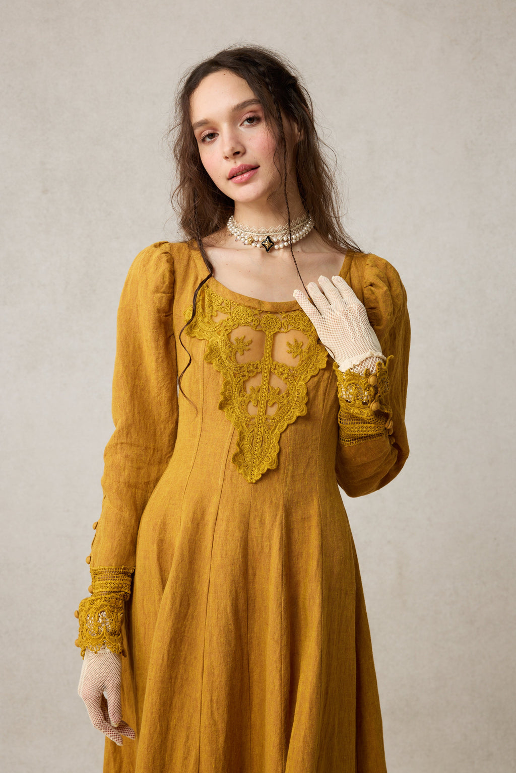 Azalea 23 | Linen Corset Evening Dress