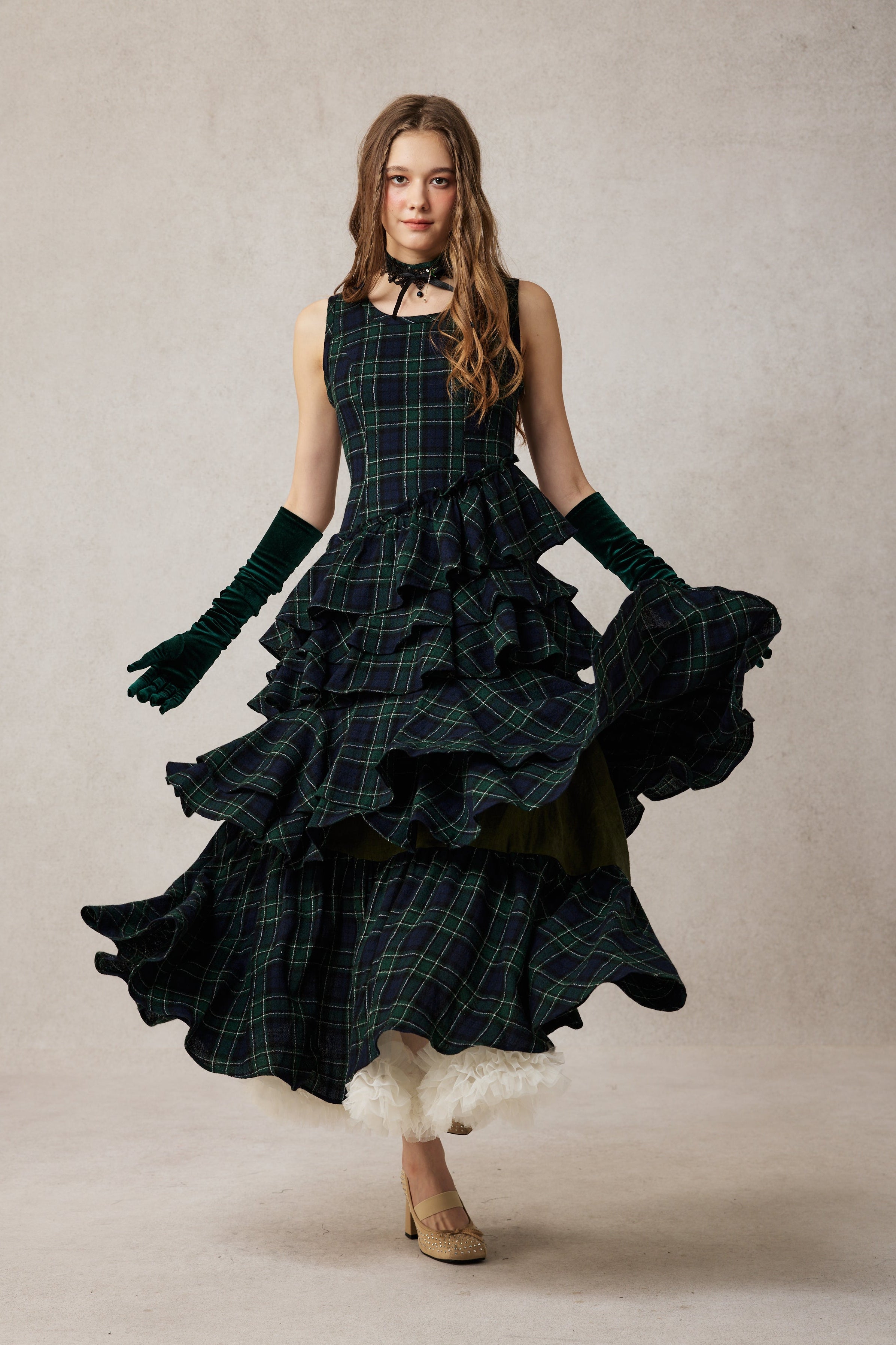 Offred 17 | 100% wool layered dress gown