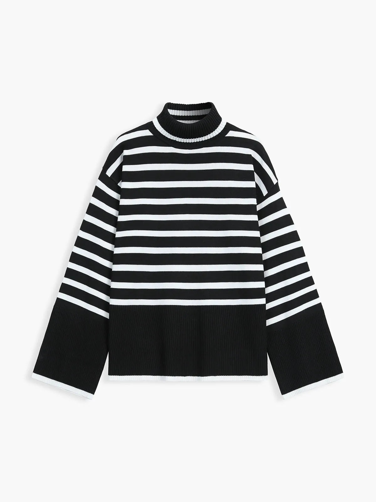 Parisian Stripe Mockneck Sweater