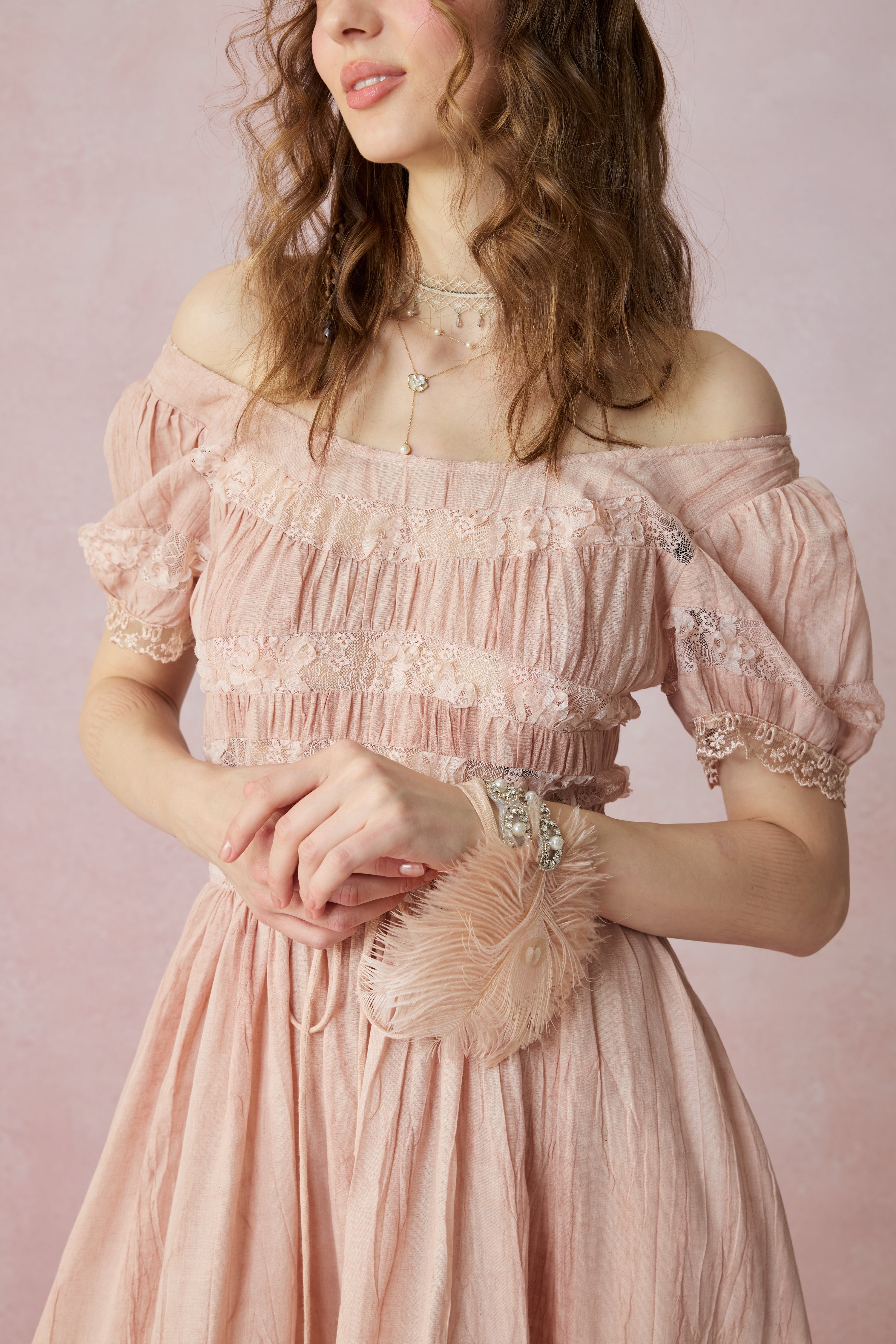 Dawn 17 | Lace Linen Dress Gown