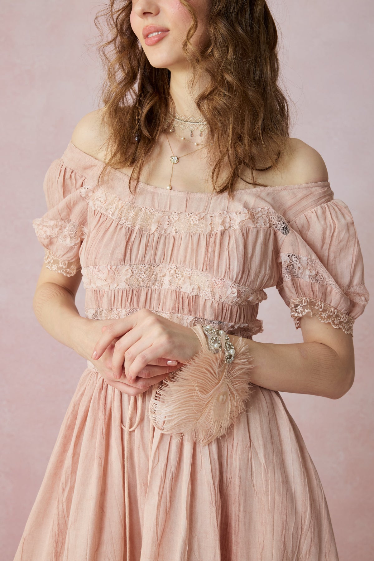 Dawn 17 | Lace Linen Dress Gown
