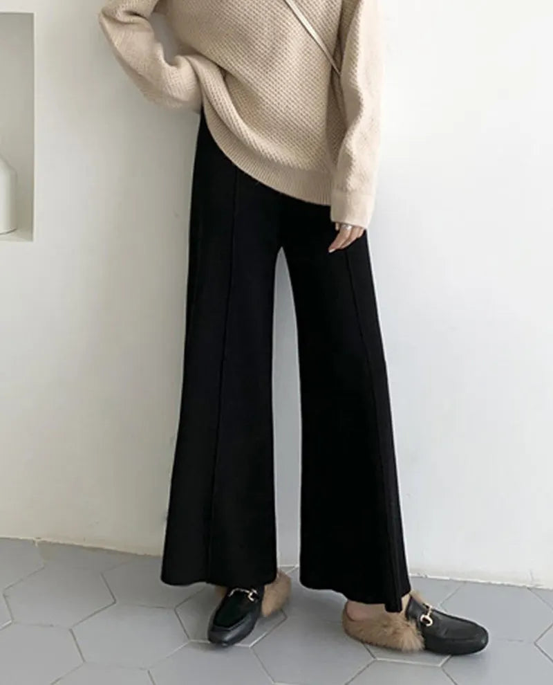 Autumn and winter loose knitted pants