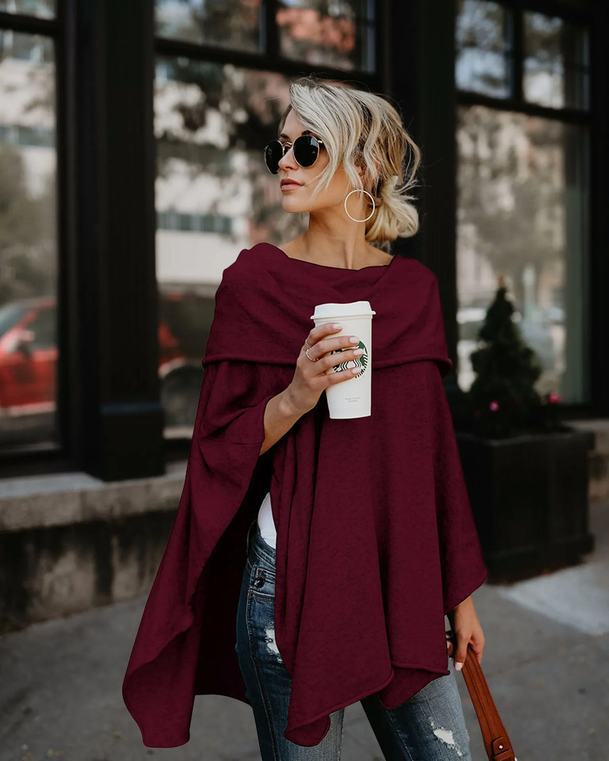 Irregular Off Shoulder Shawl