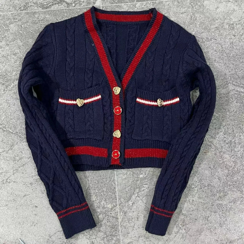 Vintage French Style Sweater Women's Jacket