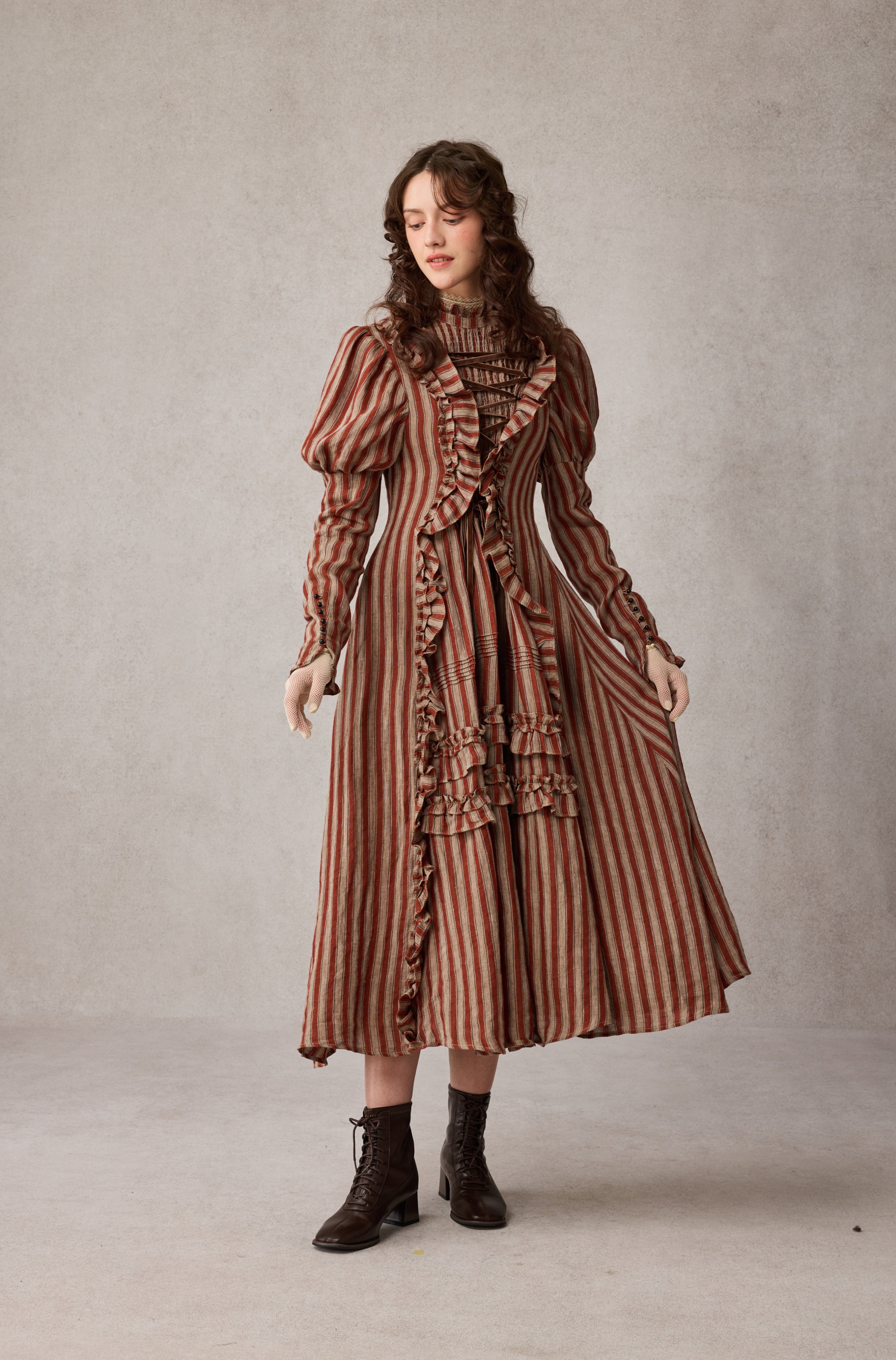 Elizabeth 15 | Victorian Linen Dress