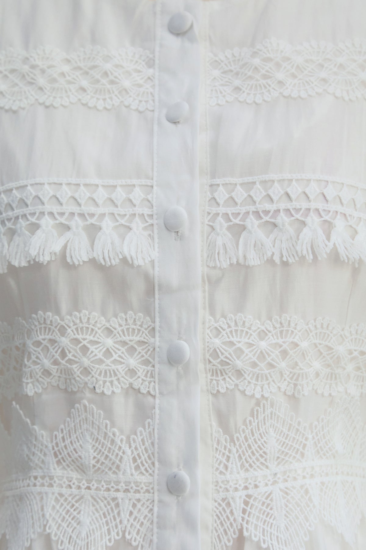 City Of Angels White Lace Embellished Short Sleeve Mini Dress