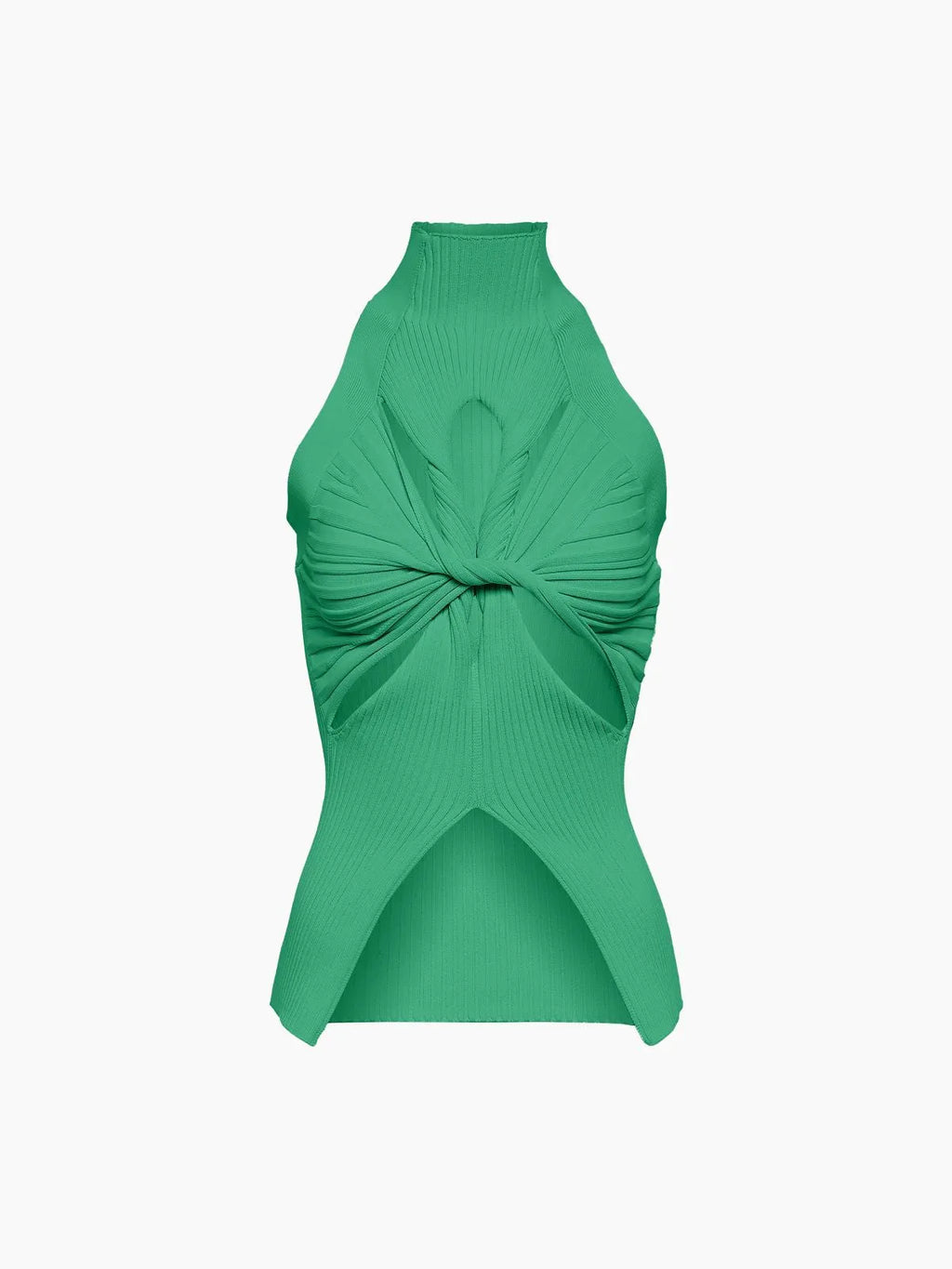 Twist Cutout Mockneck Rib Top
