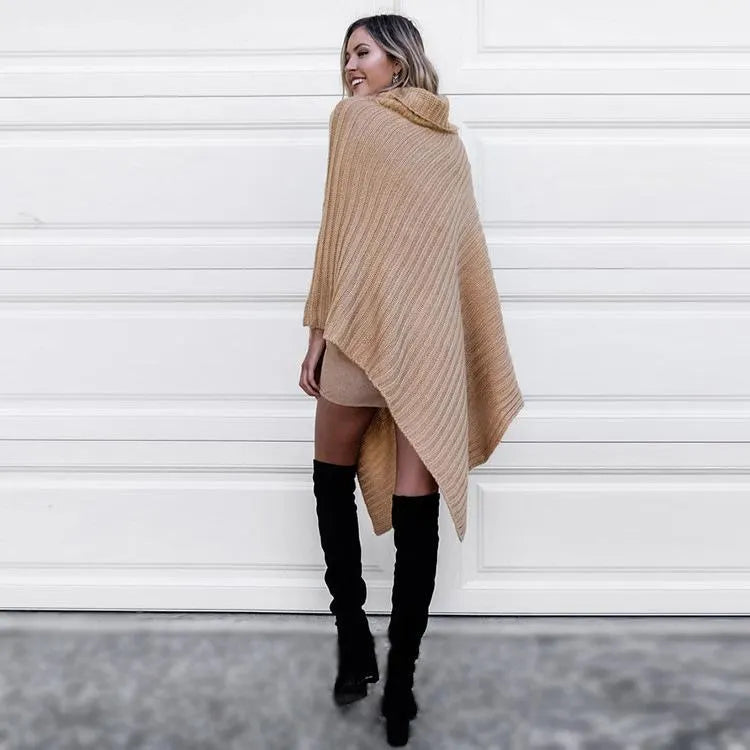 All-Matched High Neck Cloak Sweater