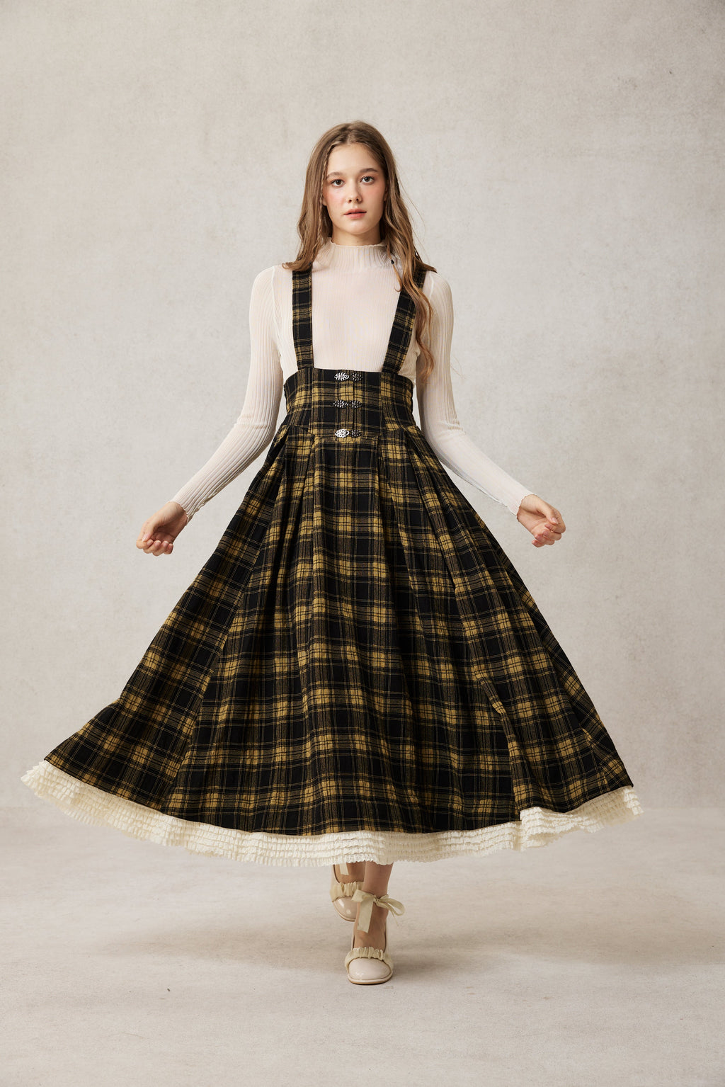 Clarise 22 |Retro Wool Skirt & Cape (2 pieces)
