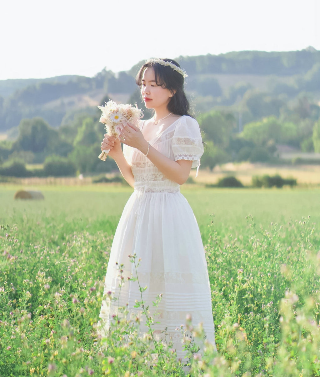 Dawn 17 | Lace Linen Dress Gown