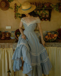 Cherry Tree 25 | Lace Linen flared dress