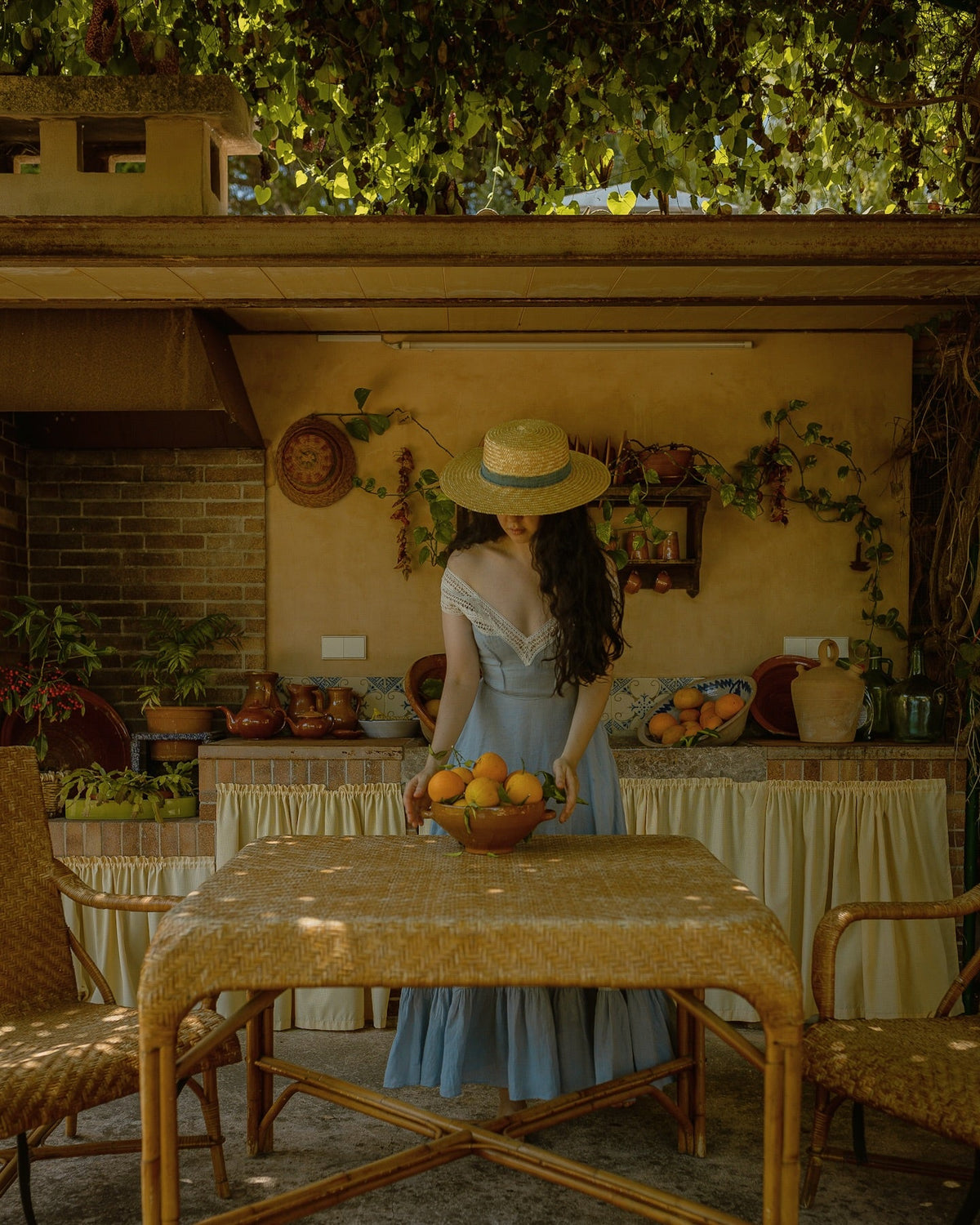 Cherry Tree 25 | Lace Linen flared dress