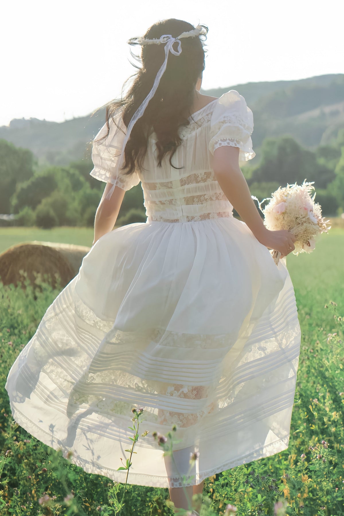 Dawn 17 | Lace Linen Dress Gown