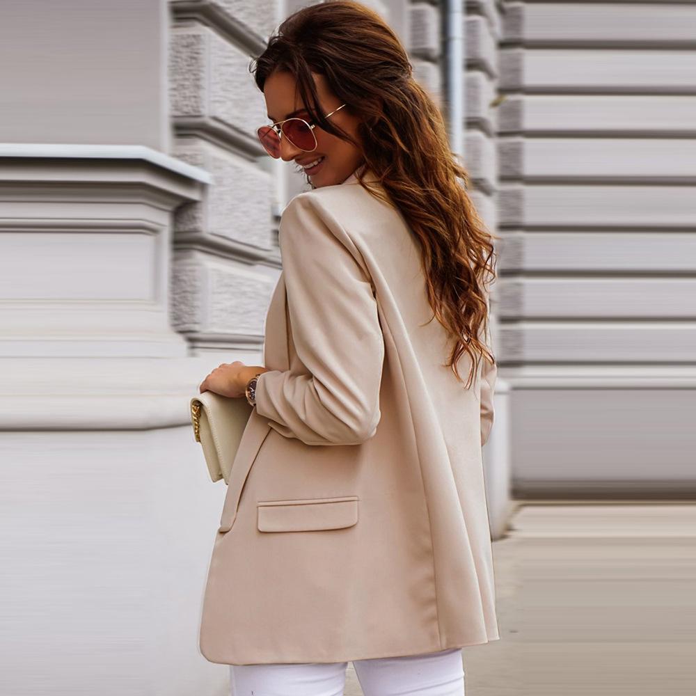 Casual Solid Color Slim Coats