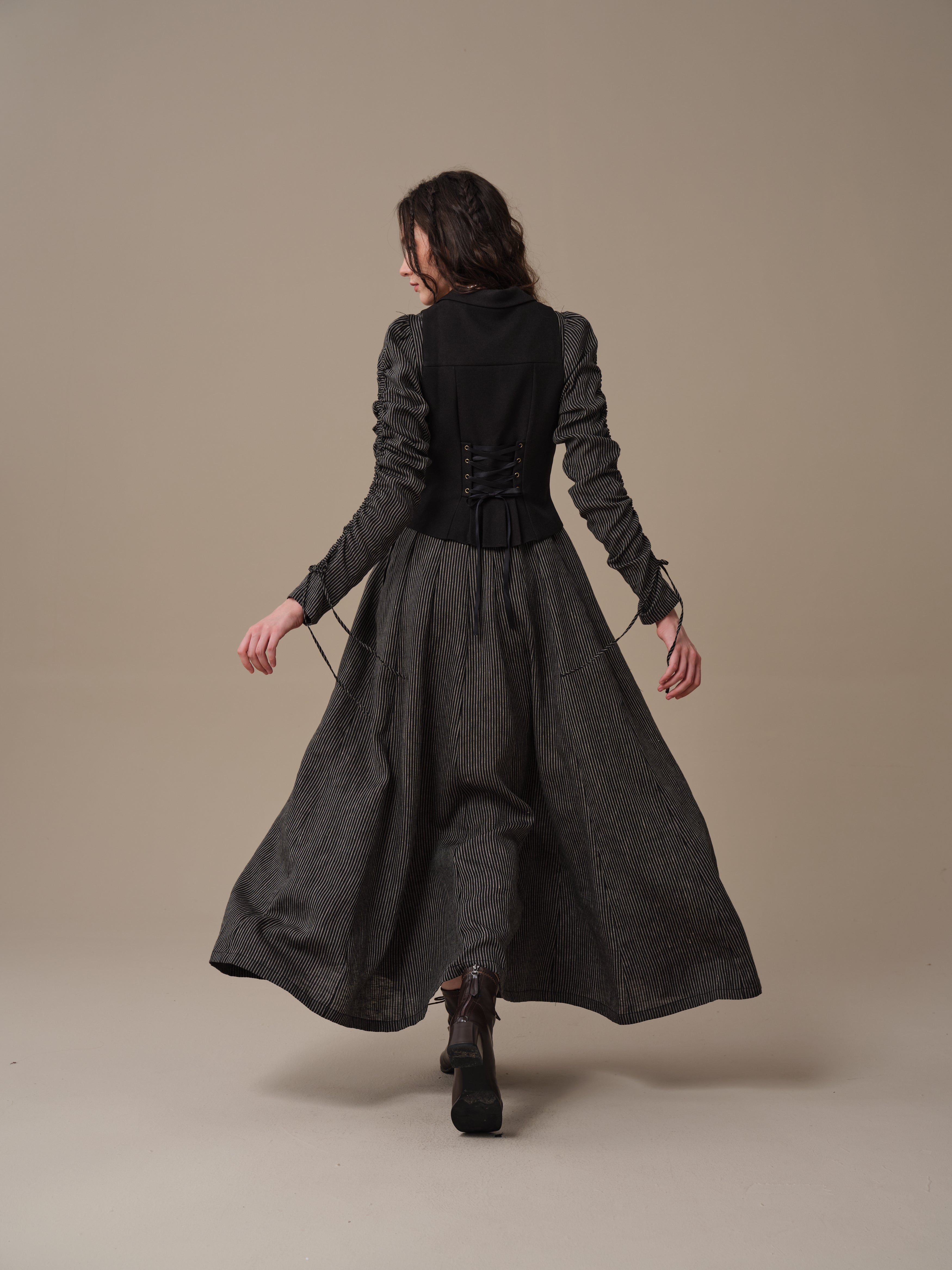 Crystal 17 | Victorian maxi linen dress