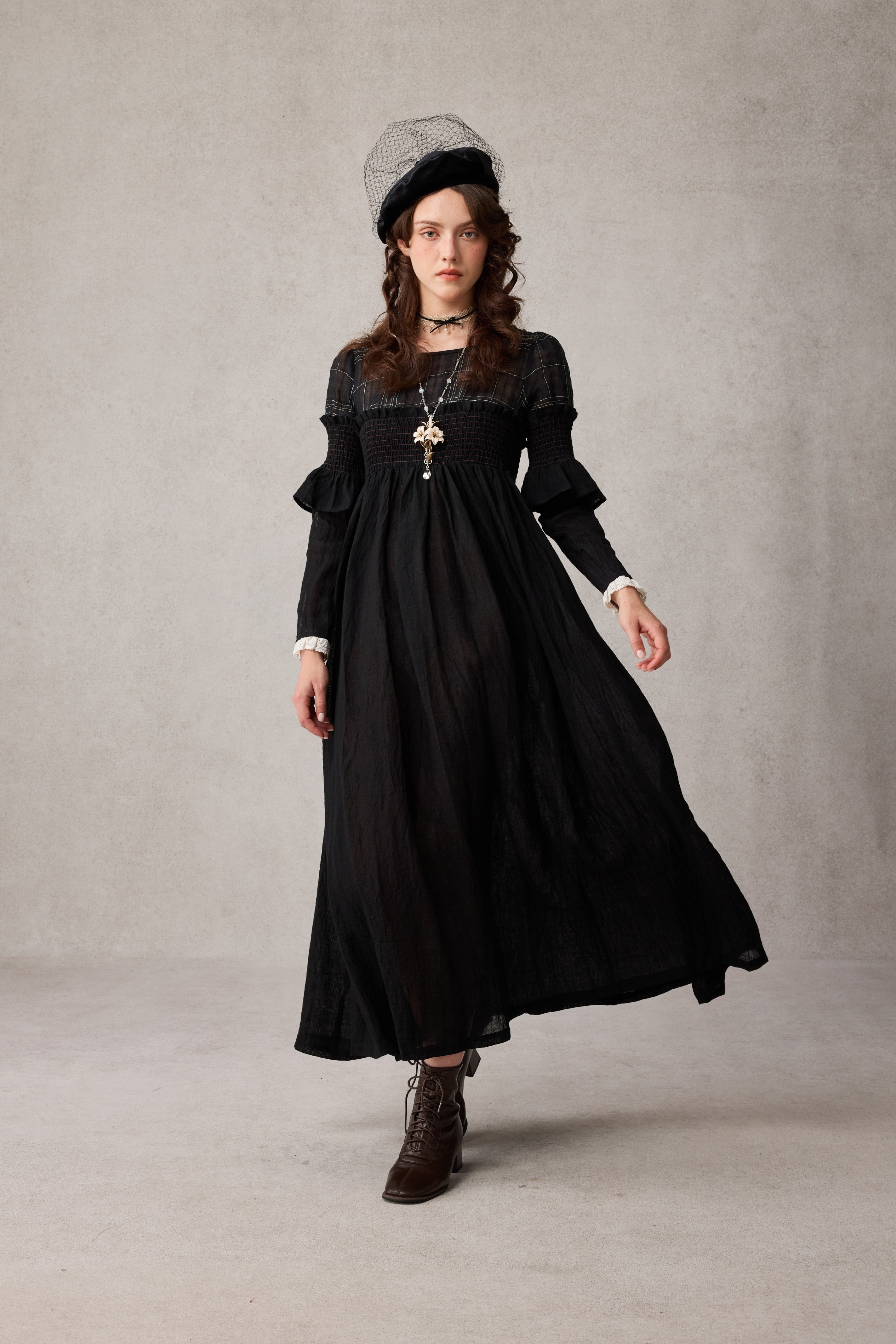 Orchid 19 |romantic linen gown