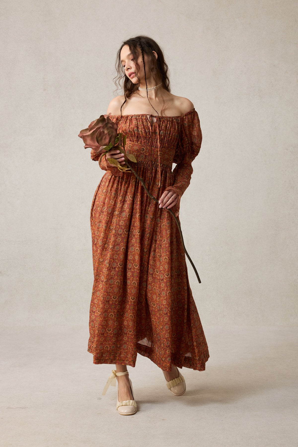 Paisley 11 | Elegant Floral Linen Dress