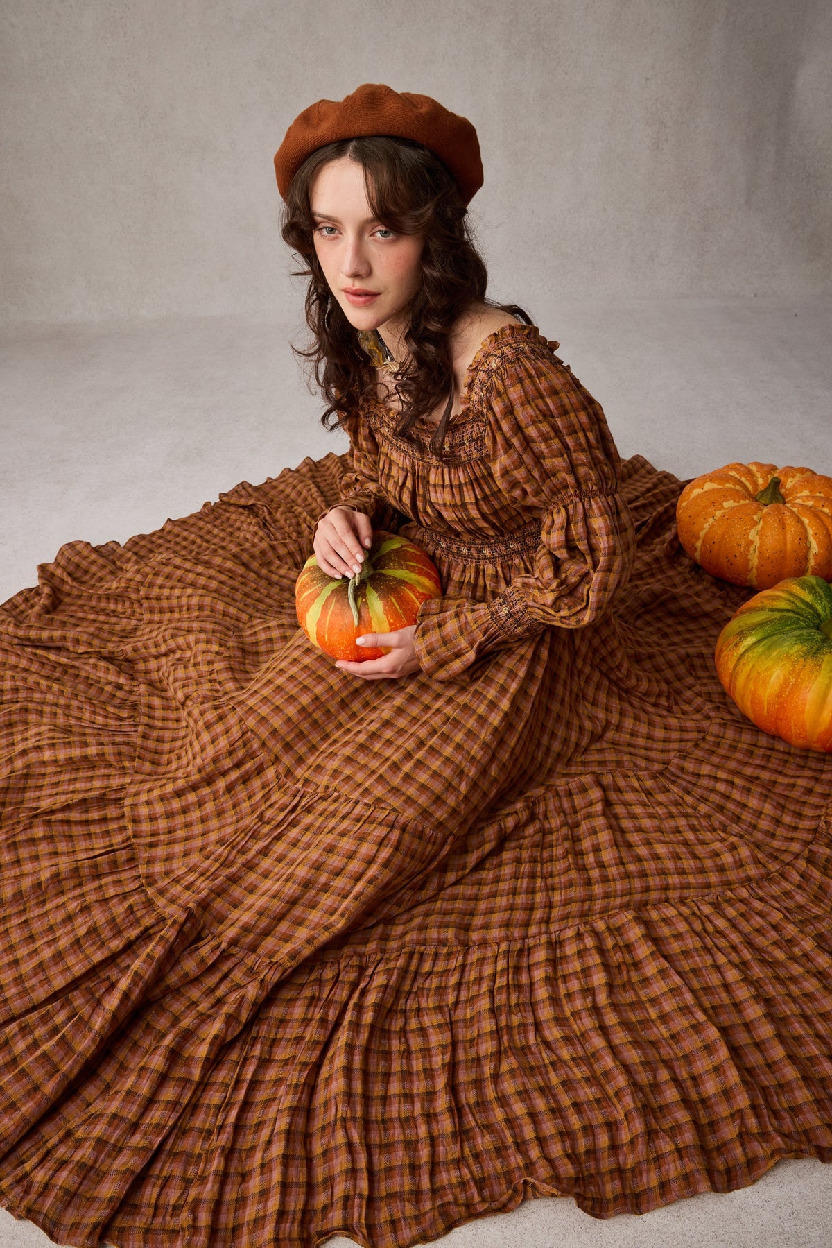 Cloud 21 | smocking embroidery linen dress