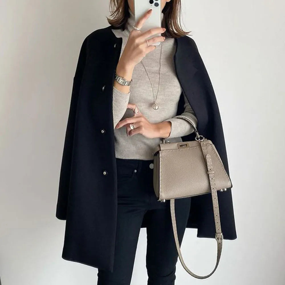 Elegant straight-fit loose casual jacket