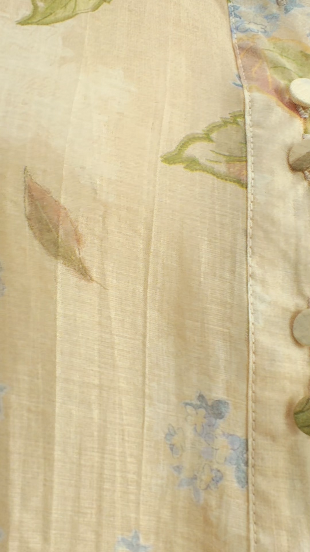 Garden Story Beige Floral Print High Neck Blouse