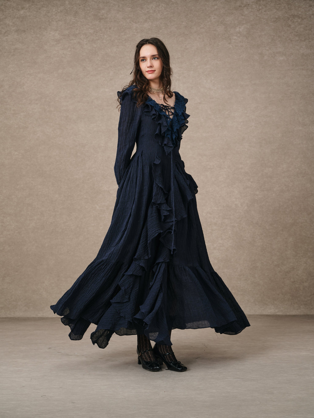 Dewdrops 16 | Maxi Linen Dress Gown