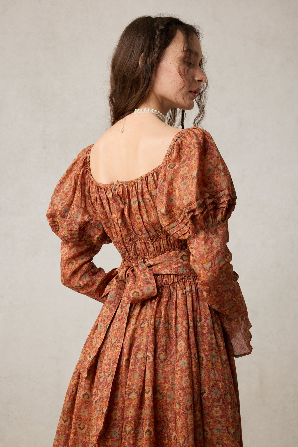 Paisley 11 | Elegant Floral Linen Dress
