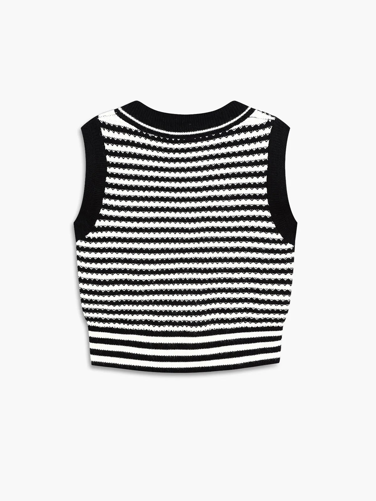 Stripe Wrap Sweater Vest