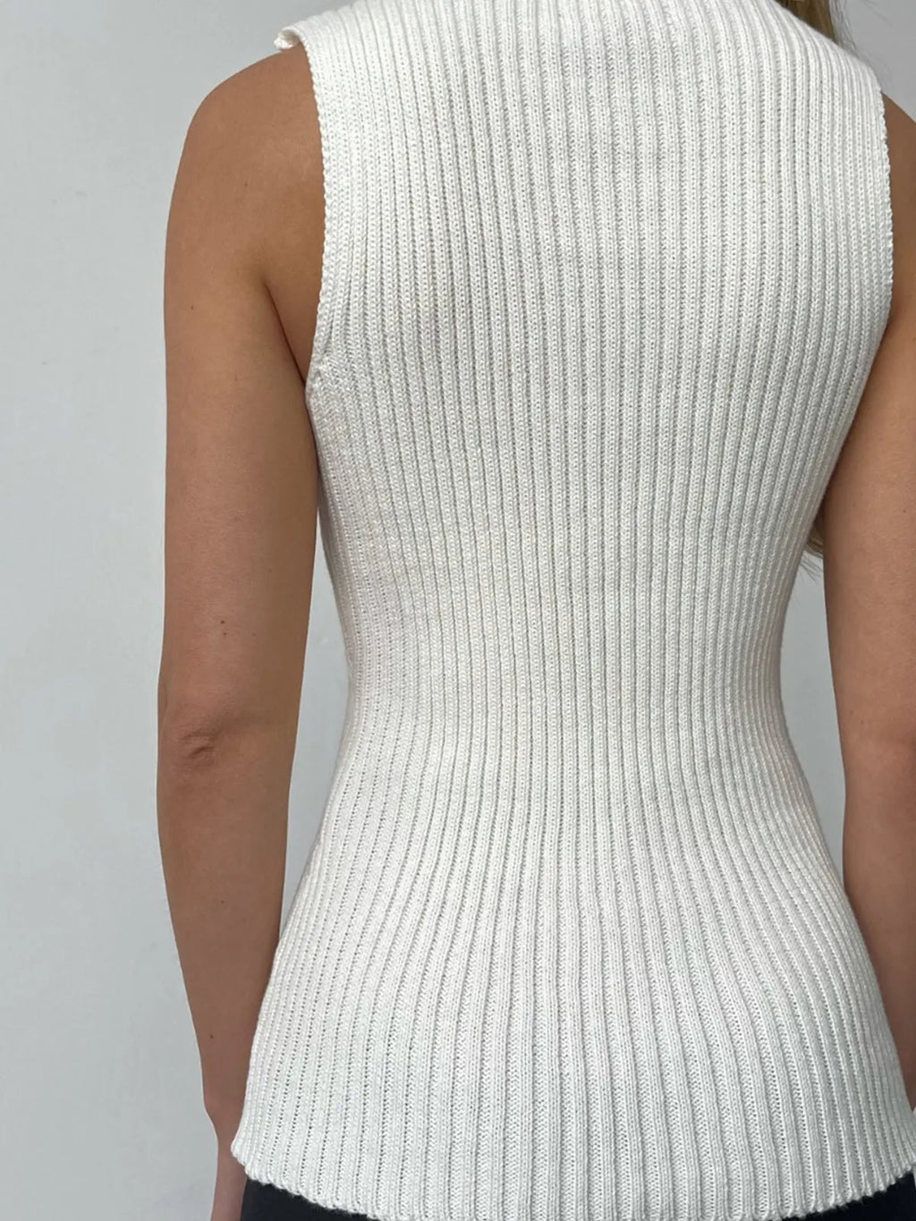 Minimalist Mockneck Rib Tank Top