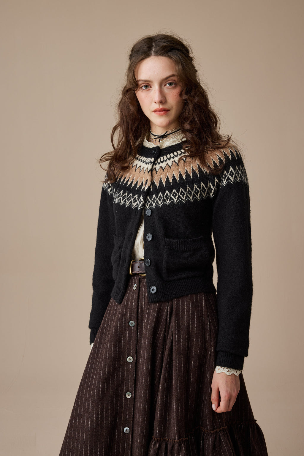 Kaite 18 |ruffled maxi wool skirt