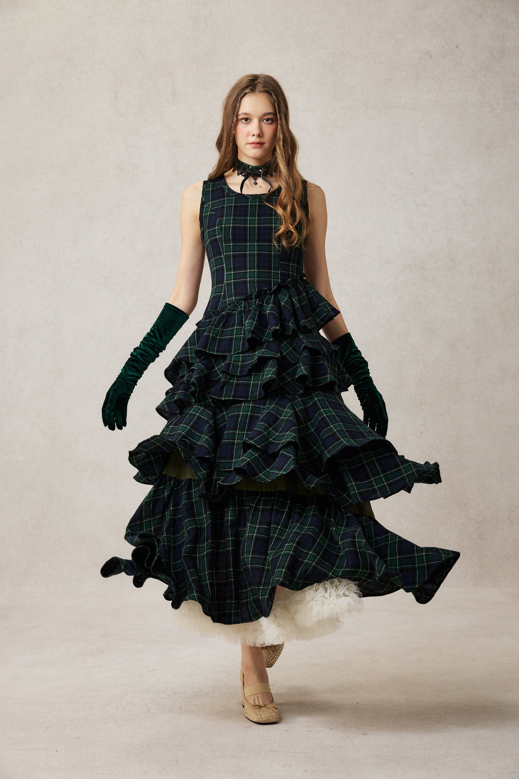 Offred 17 | 100% wool layered dress gown
