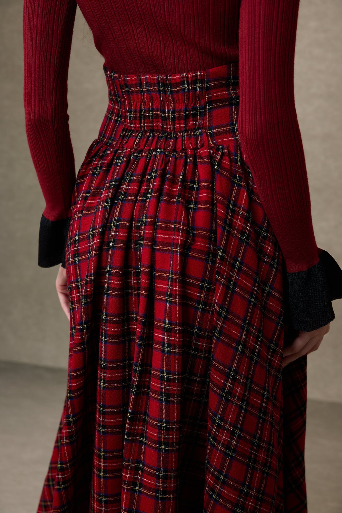 Christina 19 |Retro Layered Wool Skirt