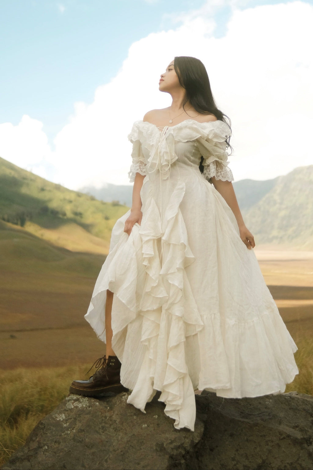 Dewdrops 16 | Maxi Linen Dress Gown